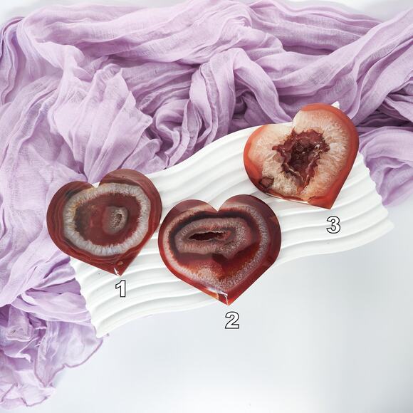 Druzy Carnelian Heart Crystal Carving Strength Crystals - Picture 4 of 10